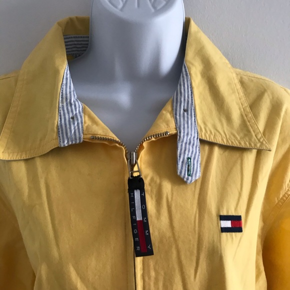 Tommy Hilfiger 100% Cotton Yellow Women’s Spring Oversized Jacket 90”s Y2K - Picture 11 of 16